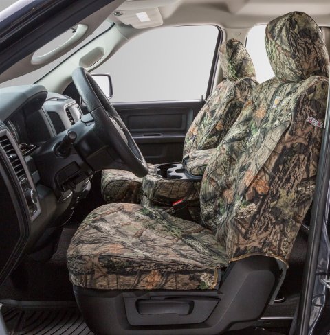 Covercraft 2024+ Ford Ranger SuperCrew Carhartt Camo SeatSaver Custom Front Seat Covers - Mossy Oak