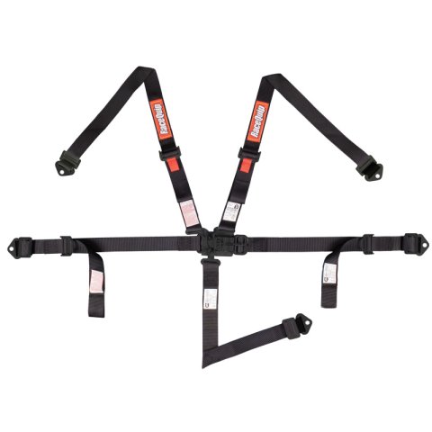 RaceQuip Black JR. L & L 5pt Harness