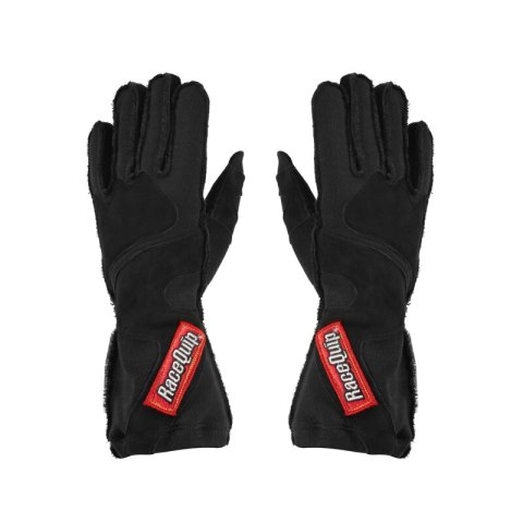 RaceQuip 356 Series 2 Layer Nomex Outseam Race Gloves SFI 3.3 / 5 All Black Small