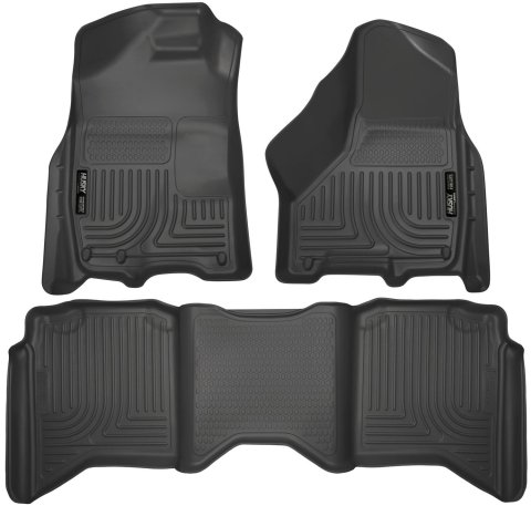 Husky Liners 2012 Dodge Ram 1500/2500 Crew Cab WeatherBeater Combo Black Floor Liners