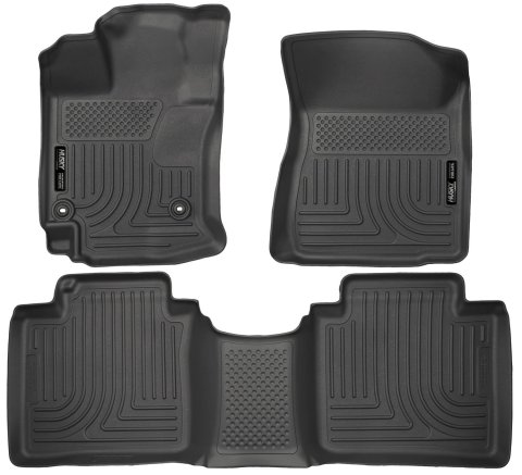 Husky Liners 15 Toyota Venza WeatherBeater Front & Second Row Tan Floor Liners Black
