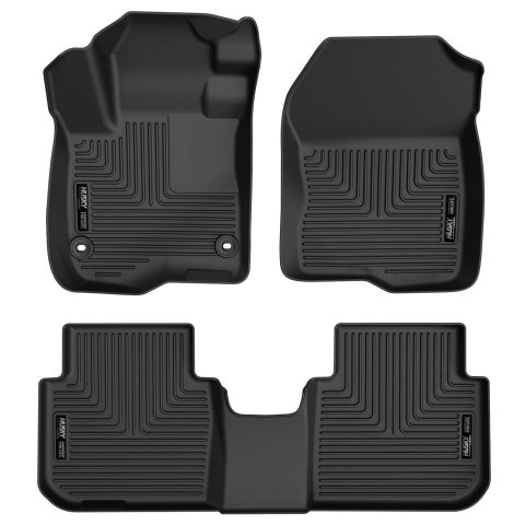 Husky Liners 19-24 Chevy Silverado1500/GMC Sierra1500 X-Act Front + 2nd Seat Floor Liner Set-Black