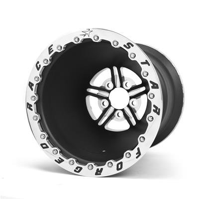 Race Star 63 Pro Forged 15x12 DBL Sportsman 5x4.50 BC / 5.00in. BS Wheel - Black Anodized/Machined