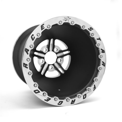 Race Star 63 Pro Forged 15x14 DBL Sportsman 5x4.50 BC / 4.00 BS Wheel - Black Anodized/Machined