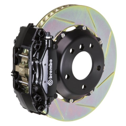 Brembo 01-07 C-Class Rear GT BBK 4 Piston Cast 2pc 328x28 2pc Rotor Slotted Type1-Black