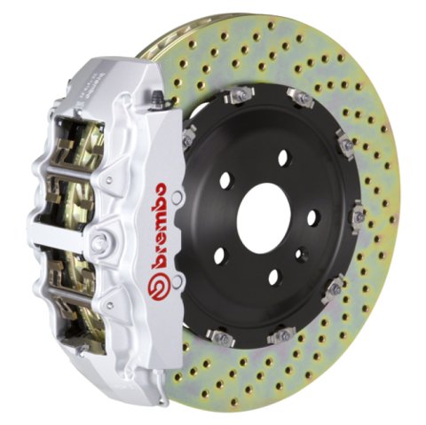Brembo 00-06 Suburban Front GT BBK 6 Piston Cast 2pc 380x34 2pc Rotor Drilled-Silver