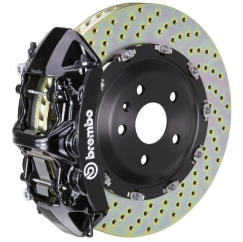 Brembo 24+ BMW M30i/530i xDrive Front GT BBK 6 Piston Cast 380x34 2pc Rotor Drilled - Black