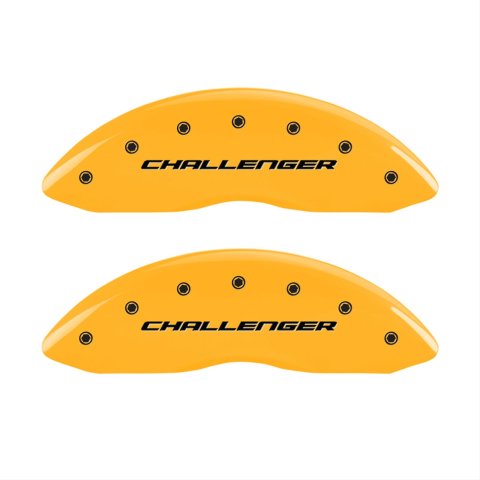 MGP 4 Caliper Covers Engraved Fr Challenger Rr Vintage RT Yellow Finish Black Char 07 Dodge Charger