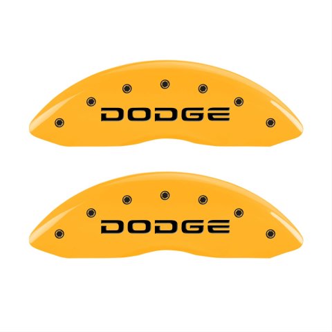 MGP 4 Caliper Covers Engraved F & R Broken D/Dodge Yellow Finish Black Char 2007 Dodge Durango