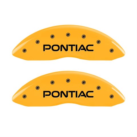 MGP 4 Caliper Covers Engraved Front Pontiac Rear G8 Yellow Finish Black Char 2008 Pontiac G8