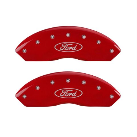 MGP 4 Caliper Covers Engraved Front & Rear Circle K/Kia Red Finish Silver Char 2018 Kia Stinger