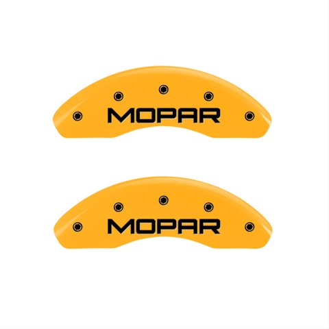 MGP 4 Caliper Covers Engraved Front & Rear Mopar Yellow Finish Black Char 2001 Chrysler PT Cruiser