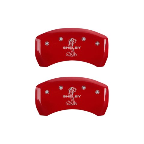 MGP Rear set 2 Caliper Covers Engraved Rear Tiffany Snake Red finish silver ch