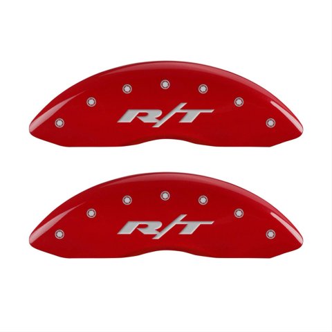 MGP 4 Caliper Covers Engraved Front & Rear RT Red finish silver ch