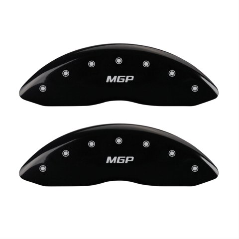 MGP 4 Caliper Covers Engraved Front & Rear MGP Black finish silver ch