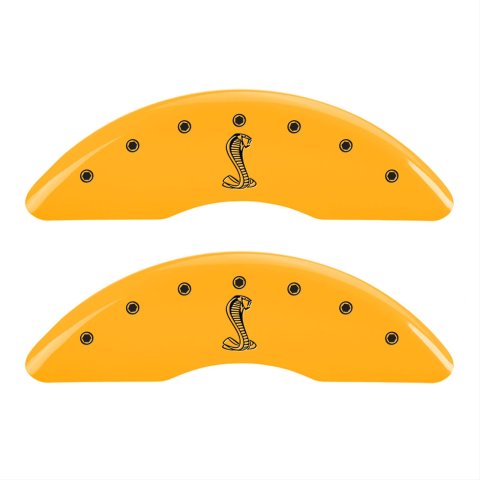 MGP 4 Caliper Covers Engraved Front & Rear Tiffany Snake Yellow finish black ch