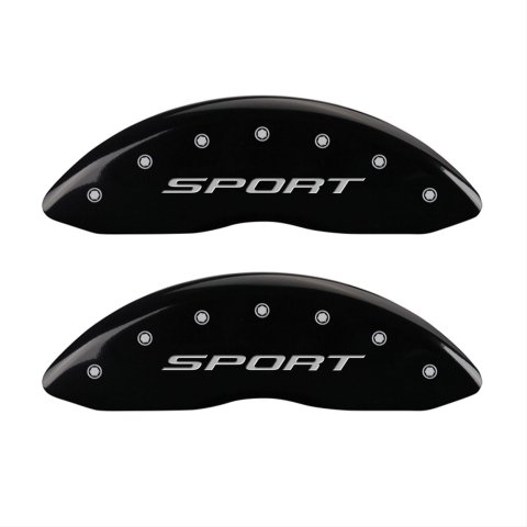 MGP 4 Caliper Covers Engraved front & Rear 2015/Sport Black finish silver ch