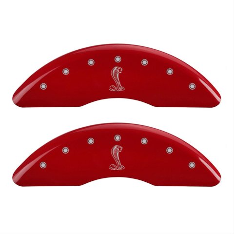 MGP 4 Caliper Covers Engraved Front & Rear Tiffany Snake Red finish silver ch