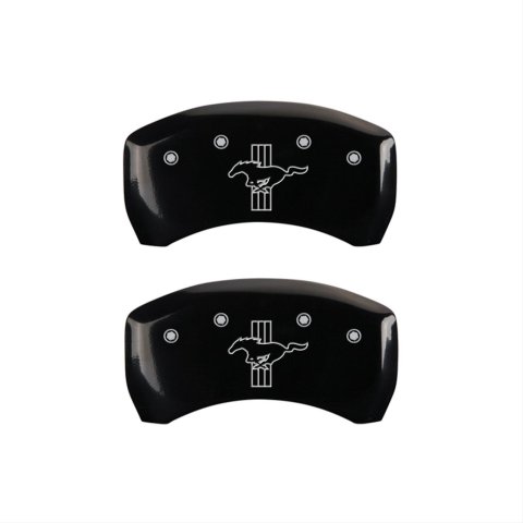 MGP Rear set 2 Caliper Covers Engraved Rear 2015/Bar & Pony Black finish silver ch