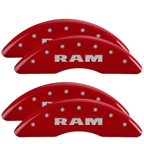 MGP 2019+ Ram 2500/3500 4 Caliper Covers Front & Rear - Red Finish W/MGP Logo