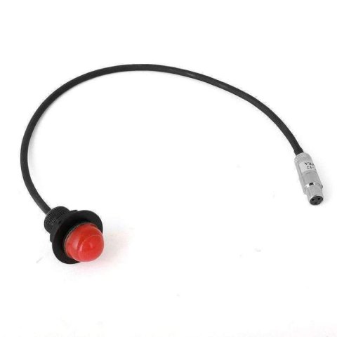 Rugged Radios Hole Mount Push to Talk Cable (PTT) with 12 Straight Cord for Intercoms