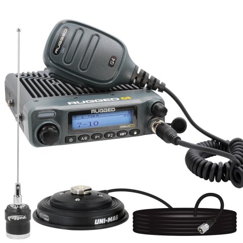 Rugged Radios Rambler G4 GMRS Band Mobile Radio with Stealth Antenna
