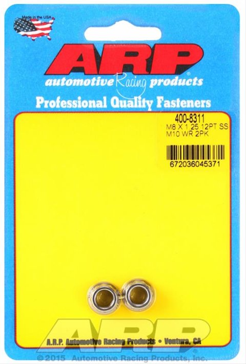 ARP M8 x 1.25 M10 WR 12pt Stainless Steel Nut Kit