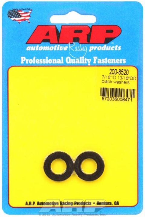 ARP 7/16 ID 13/16 OD Black Washers (2 pack)