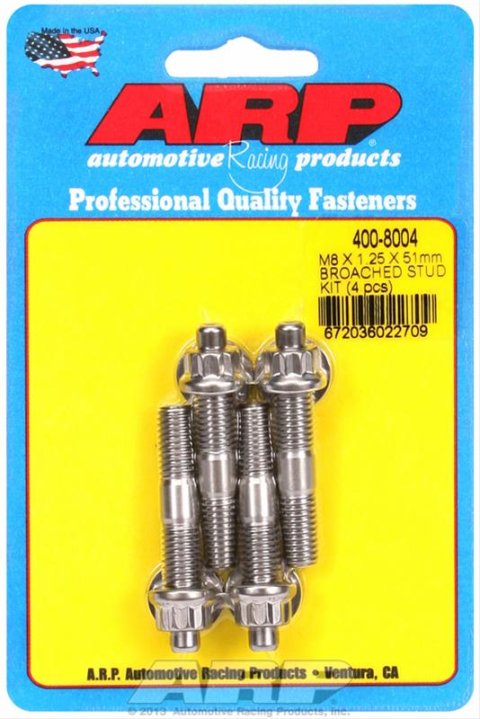 ARP Sport Compact M8 x 1.25 x 51mm Stainless Accessory Studs (4 pack)