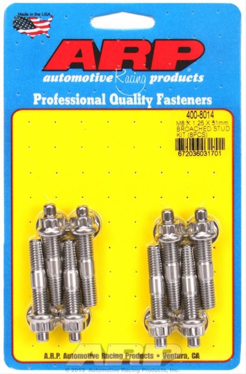 ARP Sport Compact M8 x 1.25 x 51mm Stainless Accessory Studs (8 pack)