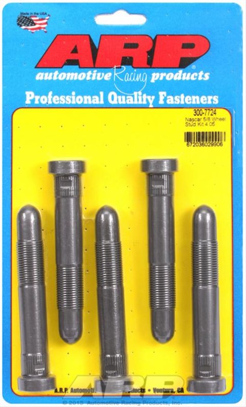 ARP 3.200 Thread Length - 4.05 UHL - 2.100 Knurl Length NASCAR Wheel Stud Kit (Pack of 5)