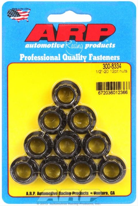 ARP 1/2in -20 12pt Nut Kit (Pack of 10)