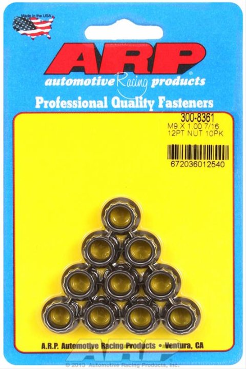ARP M9 x 1.00 12pt Nut Kit (10 pack)