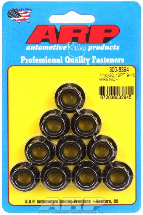ARP 7/16inch-20 9/16inch Socket 12pt Nut Kit 10/Kits