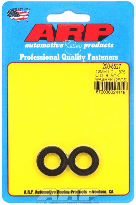 ARP M12 ID 0.875in OD Black Washers (2 pack)