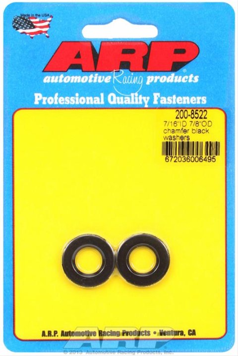 ARP 7/16 ID 7/8 OD chamfer black washers