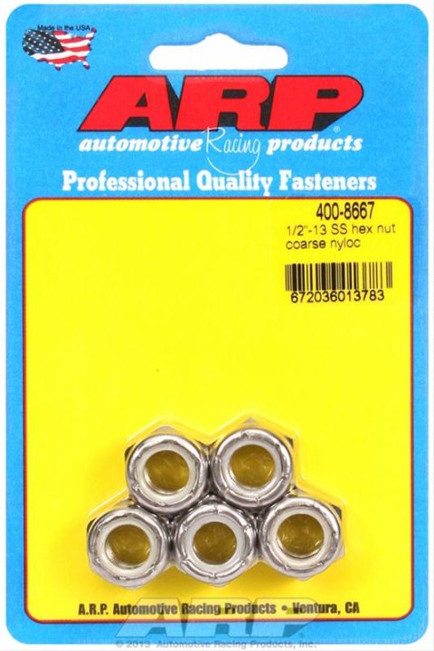 ARP 1/2-13 SS coarse nyloc hex nut kit