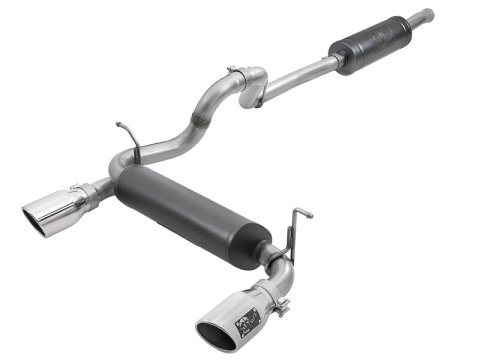 aFe Rebel Series 2.5in 304 SS Cat-Back Exhaust w/ Polished Tips 2018+ Jeep Wrangler (JL) V6 3.6L