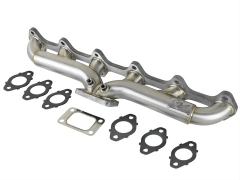 aFe Twisted Steel Header Turbo Manifold (T4) 98.5-02 Dodge Diesel Trucks L6 5.9L (td)
