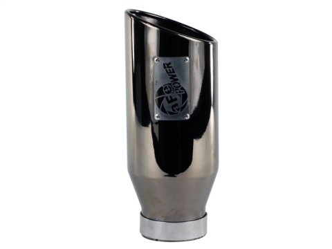 aFe MACH Force XP Exhausts Tips SS-304 EXH Tip 4In x 6Out x 15L Bolt-On (blk chrome)