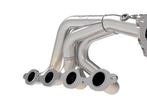 aFe Twisted 304SS Header 2020 Chevy Corvette (C8) 6.2L V8 - Brushed