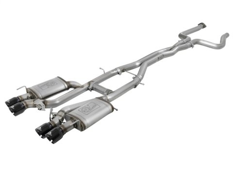 aFe MACH Force XP 3in 304SS Cat Back Exhaust s/ Black Tips 16-17 Cadillac ATS-V V6-3.6L (tt)