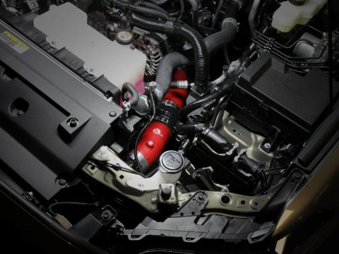 aFe 2024+ Toyota Tacoma BladeRunner 2.5in & 3in Aluminum Hot & Cold Charge Pipe Kit - Red