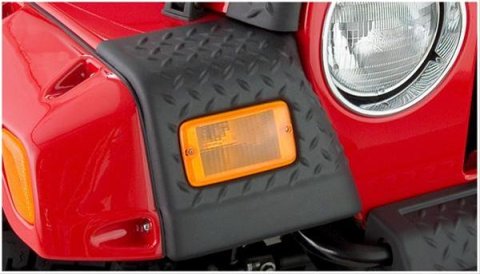 Bushwacker Trail Armor Hood Stone Guards 14007 Armor, Front Corner Guards, Jeep, Pair