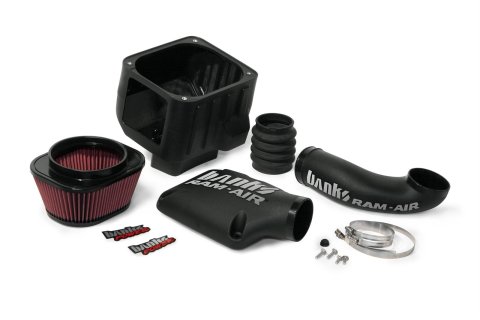 Banks Power Ram-Air Intake Systems for 1999-2008 SIERRA 1500, SILVERADO 1500 - 41800 Air Intake, System, Black Polyethylene Tube, Cotton Gauze Filter, Oiled, Red, Chevy, GMC, Truck, 4.8L, 5.3L, 6.0L, 6.2L, Kit
