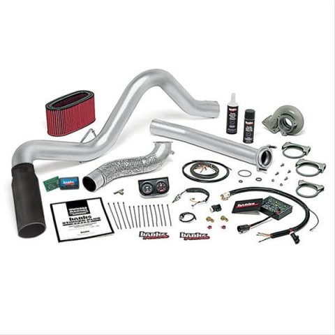 Banks Power 95.5-97 Ford 7.3L Auto Stinger-Plus System - SS Single Exhaust w/ Black Tip