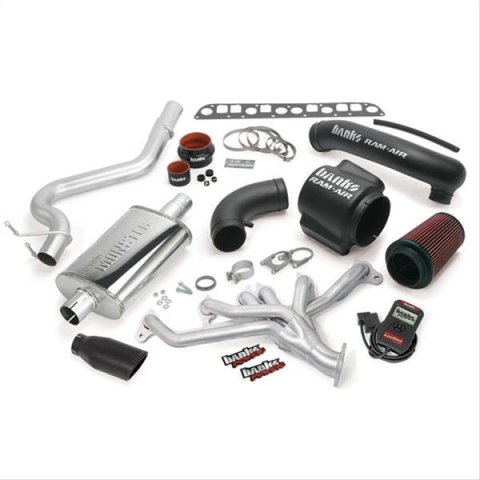 Banks Power 98-99 Jeep 4.0L Wrangler PowerPack System - SS Single Exhaust w/ Black Tip