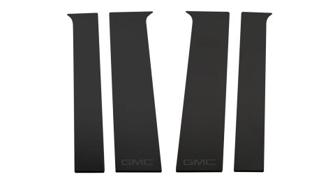 Putco 2020 GMC Sierra HD - GMC Etching - Crew Cab / Dbl Cab (6pcs) Black Platinum Pillar Posts
