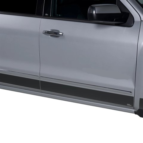 Putco 15-19 Chevy Silverado HD - Crew Cab Dually (8pcs) Black Platinum Rocker Panels