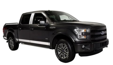 Putco 15-20 Ford F-150 Reg Cab 6.5ft - (4.25in Tall -10pcs) Black Platinum Rocker Panels